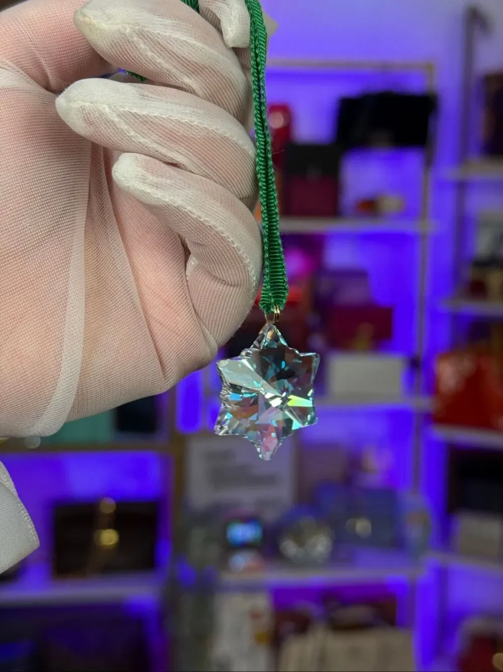 Swarovski Christmas Little Star Ornament AB Crystal New in Box Authentic